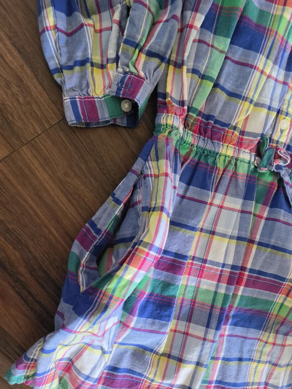 Ralph Lauren Multicolor Plaid Button-Front Shirtdress